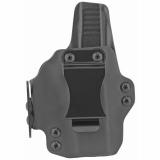 Dual Point AIWB Holster, Appendix Inside the Waist Band, Fits Glock 43X, Includes 1.75" OWB Loops to Convert to Low Profile OWB, Black Finish 116114