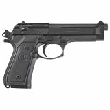 M9, Semi-automatic, DA/SA, Full Size, 9MM, 4.9", Alloy, Blue, Plastic, 10Rd, 2 Mags, Ambidextrous, 3 Dot J92M9A0CA