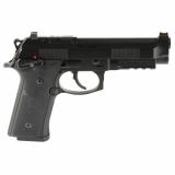 92GTS, Double Action/Single Action, Semi-automatic, Metal Frame Pistol, Full Size, 9MM, 4.7" Barrel, Cerakote Finish, Black, Ambidextrous Frame Mounted Decocker, Fiber Optic Front Sight, 15 Rounds, 2 Magazines J92XFMSDA15