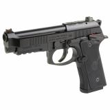 92GTS, Double Action/Single Action, Semi-automatic, Metal Frame Pistol, Full Size, 9MM, 4.7" Barrel, Cerakote Finish, Black, Ambidextrous Frame Mounted Decocker, Fiber Optic Front Sight, 15 Rounds, 2 Magazines J92XFMSDA15