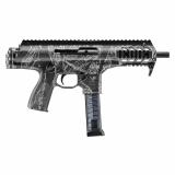 PMX, Semi-automatic, Pistol, Polymer Framed, 9MM, 6.9" Threaded Barrel, 1/2x28 Thread Pitch, Matte Finish, Gray and Black Tiger Stripe, Ambidextrous Controls, 30 Rounds, 2 Magazines JPMXSTG30