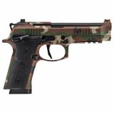 92XI, Combat, Single Action Only, Semi-automatic, Full Size, 9MM, 4.7" Barrel, Ambidextrous Manual Safety, Cerakote Finish, BDU Camo, 10 Rounds, 2 Magazines SPEC0731A10