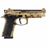 92XI, Combat, Single Action Only, Semi-automatic, Full Size, 9MM, 4.7" Barrel, Ambidextrous Manual Safety, Cerakote Finish, DCU Camo, 10 Rounds, 2 Magazines SPEC0732A10