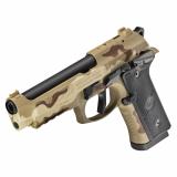 92XI, Combat, Single Action Only, Semi-automatic, Full Size, 9MM, 4.7" Barrel, Ambidextrous Manual Safety, Cerakote Finish, DCU Camo, 10 Rounds, 2 Magazines SPEC0732A10