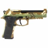 92XI, Combat, Single Action Only, Semi-automatic, Full Size, 9MM, 4.7" Barrel, Ambidextrous Manual Safety, Cerakote Finish, Multicam, 10 Rounds, 2 Magazines SPEC0733A10