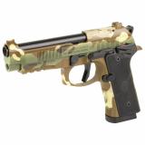 92XI, Combat, Single Action Only, Semi-automatic, Full Size, 9MM, 4.7" Barrel, Ambidextrous Manual Safety, Cerakote Finish, Multicam, 18 Rounds, 2 Magazines SPEC0733A18