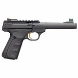 Buck Mark Plus Camper Suppressor Ready .22 Long Rifle 6 Inch Threaded Barrel 1/2-28 TPI Matte Blue Finish Textured Grip 10 Round