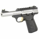Buck Mark Plus Micro, Semi-automatic, Metal Frame Pistol, 22 LR, 4" Barrel, UFX Grips, Silver Stainless Steel Barrel and Slide, Black Frame, 10 Rounds, 2 Magazines 051605490