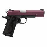 Black Label, 1911, Single Action, Semi-automatic,  Metal Frame Pistol, Full Size, 380 ACP, 4.25" Barrel, Cerakote Finish, Black Cherry, Black Frame, Stippled Laminated Wood Grips, 3 Dot Sights, 10 Rounds, 2 Magazines 051994492