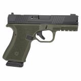 Frontline, Striker Fired, Semi-automatic, Compact, Polymer Frame Pistol, 9MM, 4" Barrel, Cerakote Finish, Olive Drab Green and Black, AmeriGlow Front Sights Tall, 15 Rounds BRO-FL-9MM-OD-BLK