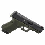 Frontline, Striker Fired, Semi-automatic, Compact, Polymer Frame Pistol, 9MM, 4" Barrel, Cerakote Finish, Olive Drab Green and Black, AmeriGlow Front Sights Tall, 15 Rounds BRO-FL-9MM-OD-BLK