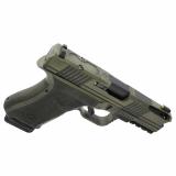 Frontline +, Striker Fired, Semi-automatic, Compact, Polymer Frame Pistol, 9MM, 4" Ported Barrel, Cerakote Finish, Bazooka Green Battleworn, 15 Rounds BRO-FLP-9MM-BGB-PLUS