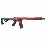We The People, Semi-automatic Rifle, AR, 223 Remington/556NATO, 16" Chrome-Moly Barrel, Cerakote Finish, Red Battleworn, 15" Free Float M-LOK Handguard, Magpul MOE Stock, 30 Rounds, 1 Magazine BRO-WTP-RB