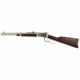 R92, Lever Action, 44 Magnum, 16" Round Barrel, Stainless Steel, Silver, Engraved US Flag on Receiver, Wood Furniture, Adjustable Sights, 8 Rounds 920441693-EN1