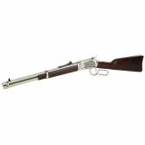 R92, Lever Action, 44 Magnum, 16" Round Barrel, Stainless Steel, Silver, Engraved US Flag on Receiver, Wood Furniture, Adjustable Sights, 8 Rounds 920441693-EN1