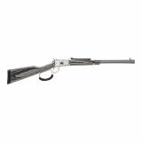 R92, Large Loop, Lever Action Rifle, 357 Magnum, 20" Barrel, Stainless Steel Finish, Silver, Green Laminate Wood Stock, Buckhorn Sights, 8 Rounds, Right Hand 923572093-LW