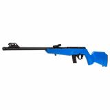 RB22, Bolt Action Rifle, 22LR, 16" Barrel, Blued Finish, Black, Blue Synthetic Stock, Compact, Adjustable Fiber Optic Sights, 10 Rounds RB22L1611BL