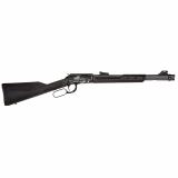 RL22, Lever Action, 22LR, 18" Barrel, Matte Finish, Black, Synthetic Stock, Adjustable Sights, Rattle Snake Engraving, 15 Rounds RL22181SY-EN12