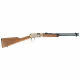 Rio Bravo, Annie Oakley, Lever Action, 22LR, 18" Barrel, Engraved PVD Gold Receiver, Blued Barrel, Wood Stock, Adjustable Buckhorn Rear Sight, Drift Adjustable Front Sight, 15 Rounds RL22181WD-GAO