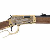 Rio Bravo, Annie Oakley, Lever Action, 22LR, 18" Barrel, Engraved PVD Gold Receiver, Blued Barrel, Wood Stock, Adjustable Buckhorn Rear Sight, Drift Adjustable Front Sight, 15 Rounds RL22181WD-GAO