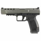 TP9SFx, Striker Fired, Semi-automatic, Polymer Frame Pistol, 9MM, 5.2" Match Grade Barrel, Tungsten Slide, Black Frame, Warren Tactical Sights, 10 Rounds, 2 Magazines, Includes Holster, Interchangeable Backstraps and Four Red Dot Interface Plates HG4192G