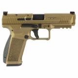 TP9, METE SFT, Striker Fired, Semi-automatic, Polymer Frame Pistol, Full Size, 9MM, 4.46" Barrel, Burnt Bronze, 3 Dot White Sights, Flared Magwell, Holster Fit and Lock, Optics Ready, 2 Magazines, (1)-18 Round and (1)-20 Round HG5636BB-N