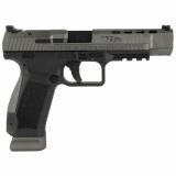 TP9SFx, Striker Fire, Semi-automatic, Polymer Frame Pistol, Compact, 9MM, 5.2" Barrel, Matte Finish, Tungsten, 3 Dot Sights, 20 Rounds, 2 Magazines, Includes MeCanik M02 HG7166G-N
