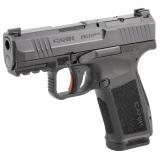 METE MC9L, Semi-automatic, Striker Fired, Polymer Frame Pistol, Compact, 9MM, 3.18" Barrel, Nitride Finish, Black, Optic Ready, White Dot Front Sight, Blackout Rear Sight, 2 Magazines, 17 Rounds, Includes MeCANiK MO1 Red Dot Optic, Custom Holster HG7882V