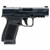 METE MC9LS, Semi-automatic, Striker Fired, Polymer Frame Pistol, Compact, 9MM, 3.63" Barrel, Nitride Finish, Black, Optic Ready, White Dot Front Sight, Blackout Rear Sight, 2 Magazines, 17 Rounds HG7883-N