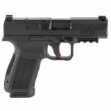 METE MC9LS, Semi-automatic, Striker Fired, Polymer Frame Pistol, Compact, 9MM, 3.63" Barrel, Nitride Finish, Black, Optic Ready, White Dot Front Sight, Blackout Rear Sight, 2 Magazines, 10 Rounds HG7885-N