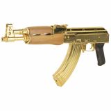 Draco, Semi-automatic, Metal Frame Pistol, 762X39, 12.25" Barrel, Threaded Barrel, Steel, 24K Gold Plated Finish, Hardwood Handguard, 30 Rounds, 1 Magazine HG7916-N
