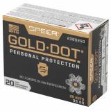 Speer Gold Dot, Personal Protection, 25ACP, 35 Grain, Hollow Point, 20 Round Box 23602GD