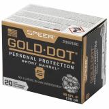 Speer Gold Dot, Personal Protection, 38 Special, 135 Grain, Hollow Point, +P, 20 Round Box 23921GD