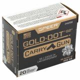 Speer Gold Dot Carry Gun |45 ACP, 200Gr, Gold Dot G2 Hollow Point for Compact Pistols, 20 Round Box 24258