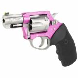 Rosie, Double Action Revolver, 38 Special, 2.2" Barrel, Aluminum Receiver, Anodized Finish, Pink and Silver, Rubber Grip, Fiber Optic Front Sight, 6 Rounds 53630