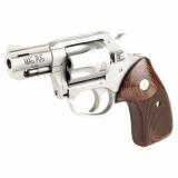 Mag Pug/Pit Bull, Revolver, 357 Magnum/9MM, 2.2" Ported Barrel, Stainless Steel Frame, Silver, Walnut Grips, Fixed Sights, 5 Rounds 73920