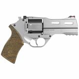 Rhino Single Action Revolver, Single Action Only, 357 Mag, 4" Barrel, Alloy Frame, Chrome Finish, 6Rd, 3 Moon Clips CF340-245