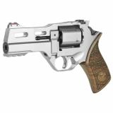 Rhino Single Action Revolver, Single Action Only, 357 Mag, 4" Barrel, Alloy Frame, Chrome Finish, 6Rd, 3 Moon Clips CF340-245