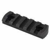 M-Lok Picatinny Rail, 5 Slot, Fits M-LOK Rail, 2.5" Long, Anodized Finish, Black 81722