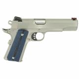 Series 70 Competition SS 9mm 5 Inch Stainless Steel National Match Barrel Brushed SS Finish Novak Sights Brushed Stainless Steel Frame G-10 Blue Grips 9 Round