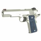 Series 70 Competition SS 9mm 5 Inch Stainless Steel National Match Barrel Brushed SS Finish Novak Sights Brushed Stainless Steel Frame G-10 Blue Grips 9 Round