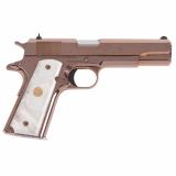 Government, Talo Edition, 1911, Semi-automatic, Metal Frame Pistol, Full Size, 38 Super, 5" Barrel, Bright Steel, Rose Gold, White Dot Sights, Grip and Thumb Safety, 7 Rounds, 1 Magazine O1073BSTS-RG