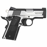 Combat Elite Defender, Semi-automatic, 1911, 45 ACP, 3" Barrel, Stainless Steel Frame, Two-Tone Finish, G10 Grips, 8Rd, 1 Magazine, Right Hand, Upswept Beavertail Grip Safety, Ambidextrous Thumb Safety, Novak Nights Sights O7080CE