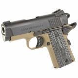 Defender, Semi-automatic Pistol, 1911, Officer Size, 45 ACP, 3" Barrel, Cerakote Finish, Flat Dark Earth Frame, Black Slide, G10 Grips, Novak Nights Sights, 7 Rounds, 1 Magazine 7800XE-FDE