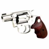 Cobra, Revolver, 38 Special, 2", Silver, 6 Rounds, Stainless Steel, Brass Bead Front Sight, Upgraded Snake Scale Pattern Walnut Grips COBRA-SB2BB-TLS