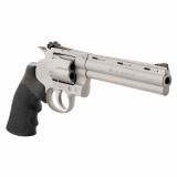 Python, Double Action, Steel Frame Revolver, 357 Magnum/38 Special, 6" Barrel, Stainless Steel, Bead Blast Finish, Black Hogue Rubber Grips, Blade Front/Adjustable Rear Sights, 6 Rounds PYTHON-SM6RTS