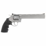 Python, Revolver, 357 Magnum, 8" Barrel, Matte Stainless Steel Finish, Hogue Rubber Grip, Adjustable Rear Sight, Red Ramp Front Sight, 6 Rounds PYTHON-SM8RTS