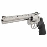 Python, Revolver, 357 Magnum, 8" Barrel, Matte Stainless Steel Finish, Hogue Rubber Grip, Adjustable Rear Sight, Red Ramp Front Sight, 6 Rounds PYTHON-SM8RTS