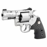 Python Combat Elite, Double Action, Steel Frame Revolver, 357 Magnum, 3" Barrel, Stainless Steel Finish, Silver, G10 Grips, Fixed Front Night Sight, 6 Rounds PYTHON-SP3NS