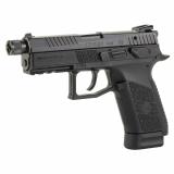 P-07 Suppressor-Ready, Double Action/Single Action, Semi-automatic, Polymer Frame Pistol, Compact, 9MM, 4.36" Barrel, Threaded Barrel - 1/2X28, Nitride Slide Finish, Black, 3 Interchangeable Backstraps, High Fixed Sights, Swappable Safety/Decocker, 17 Ro